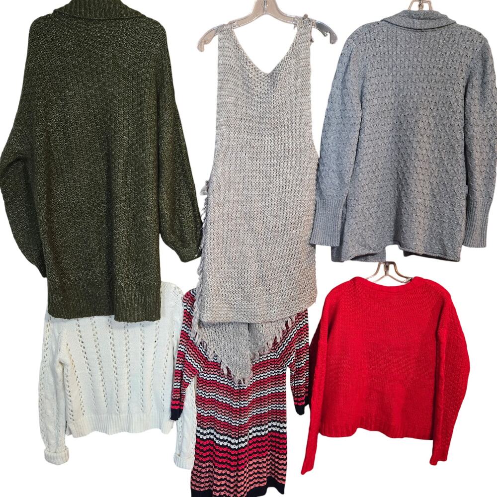 Women's Medium M 8 10 Sweaters Cardigans Pullovers Vests Wholesale Bulk Lot of 6 - Picture 8 of 9